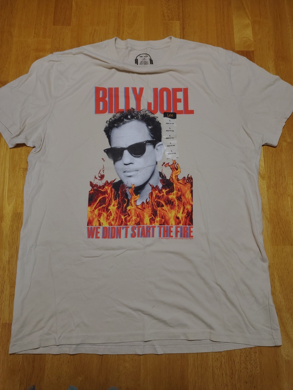 Billy Joel We Didn't Start The Fire Tee Lee Mens L NWT 100% Cotton